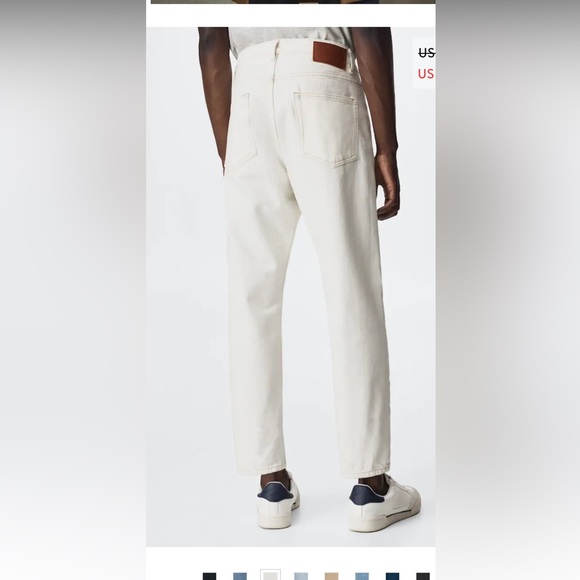 NWT- Mango ben tapered loose crop jeans-34 - Picture 9 of 11
